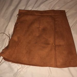 Lace Up Suede Skirt (never worn)